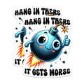 (2 Pack) It Gets Worse Cartoon Magnet - Cute Motivational Decor - Home - 5" On Longest Side - Sticks to Smooth Flat Surfaces - Made in USA - MAG9675