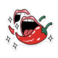 (2 Pack) Chili Pepper Magnets - Spicy Foodie Kitchen Decor - Quirky Hot Pepper Mouth - 5 Inches On Longest Side - Thick Durable Magnet - Made in USA - MAG27516