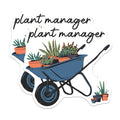 (2 Pack) Plant Manager Magnets - Gardening Enthusiast - Wheelbarrow of Plants - 5" On Longest Side - Premium Magnet - for Cars, Refrigerators, Toolboxes, Lockers - Made in USA - MAG17616