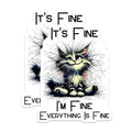 (2 Pack) Funny Cat Meme Stickers - Cute Cat Affirmation Stickers - Humorous Positive Cat Stickers - 5" On Longest Side - Sticks to Any Smooth Flat Surface - Made in USA - BMCS3365