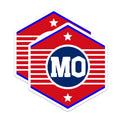 (2 Pack) Missouri State Magnets - MO State Pride Emblem - Patriotic Stars Stripes Red White Blue Refrigerator Decor Magnets - 5 Inches On Longest Side - Thick Durable Magnet - Made in USA - MAG19132