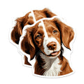 (2 Pack) Brittany Spaniel Dog Magnets - Cute Pet Lover Refrigerator Decor - Spaniel Mom Truck Accessories - 5 Inches On Longest Side - Thick Durable Magnet - Made in USA - MAG29592