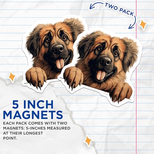 (2 Pack) Animal Lovers Magnet - Fun Fridge Decor - 5" On Longest Side - Sticks to Smooth Flat Surfaces - Made in USA - MAG10215