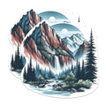 (2 Packs) Mountains Waterfall Magnets - Nature Outdoorsman Hiking Hiker Magnets - 5 Inches On Longest Side - Premium Magnet - for Fridges, Toolboxes, Cars - Made in USA - MAG2287