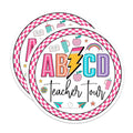(2 Pack) Teacher Tour Magnets Magnets - Fun Teacher Decor - Classroom Decoration - 5" On Longest Side - Made in USA - Sticks to Refrigerators & Metal Surfaces - MAG9114