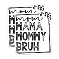 (2 Pack) Mom Mama Mommy Bruh Magnets - Funny Mom - Mom Decor - Mother's Day Magnets - 5" On Longest Side - for Cars, Fridges, Toolboxes - Made in USA - MAG6950