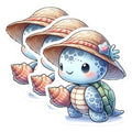 (3 Pack) Sea Turtle Decals - Laptop Decal - Cute Animal Decals - 3 Inches On Longest Side - Easy Peel & Apply - Made in USA - 3MCS0100