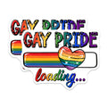 (2 Pack) Gay Pride Loading Magnets - Rainbow Heart LGBTQ+ Ally Queer Fridge Locker Decor - 5 Inches On Longest Side - Thick Durable Magnet - Made in USA - MAG38704