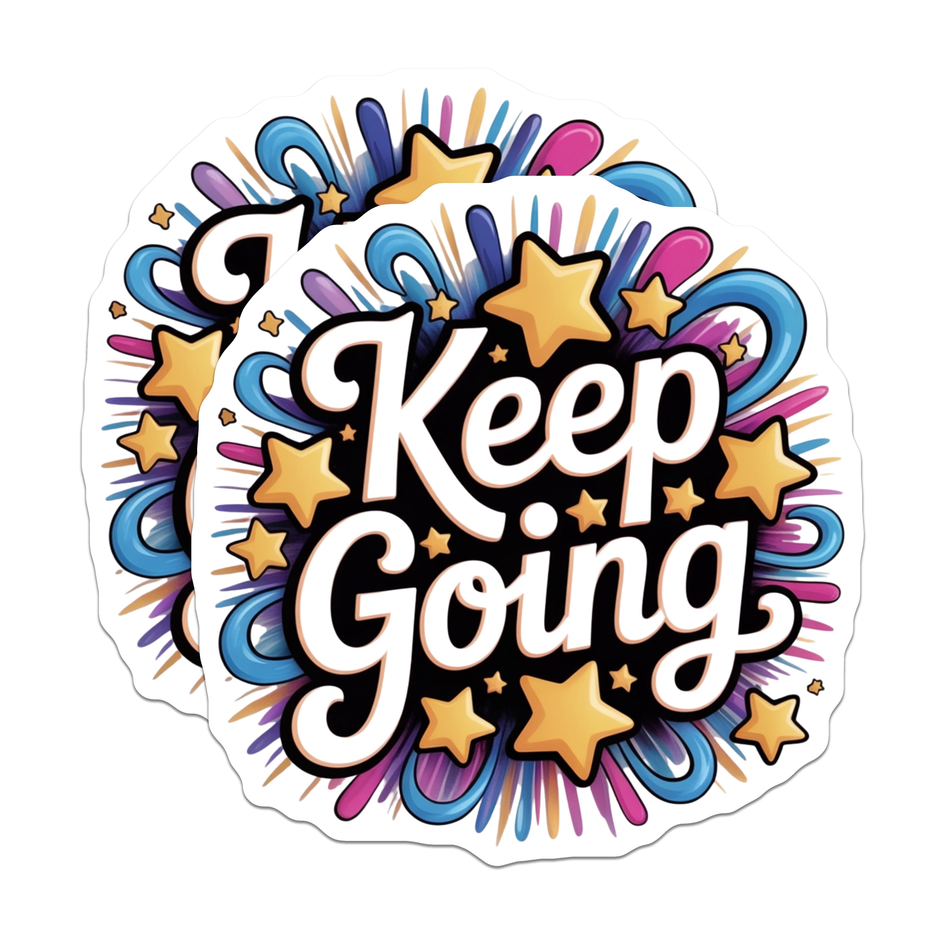 (2 Pack) Keep Going Magnets - Affirmation Quote - Positive Mindset Decor - 5 Inches On Longest Side - Thick Durable Magnet - Made in USA - MAG39136