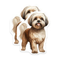 (2 Pack) Shih Tzu Magnets - Fluffy Dog Lover Kitchen Decor - Charming Pet Refrigerator Art - 5 Inches On Longest Side - Thick Durable Magnet - Made in USA - MAG24041
