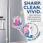 (2 Pack) Don't Be A Octopussy Magnets - Cute Octopus Magnets - Funny Motivational Magnets - 5" On Longest Side - for Cars, Fridges, Toolboxes - Made in USA - MAG4619