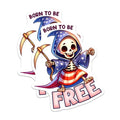 (2 Pack) Born to Be Free Magnets - Fun Patriotic Home Decor - 5" On Longest Side - for Cars, Fridges, Toolboxes - Made in USA - MAG7915