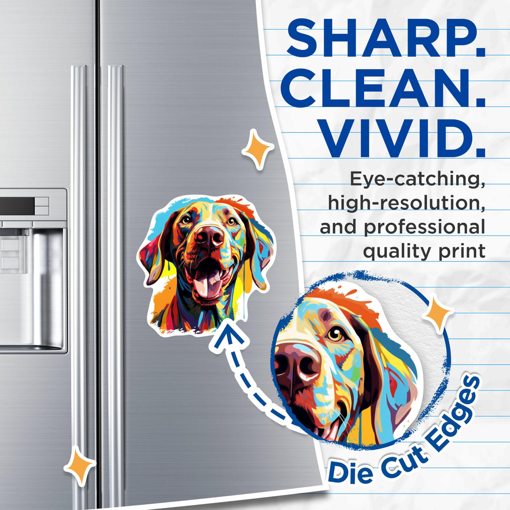 (2 Pack) Weimaraner Dog Breed Magnets- 5 Inches On Longest Side - Choose from Over 100 Dog Breeds - for Cars, Refrigerators, Toolboxes - Made in USA - MAG1974