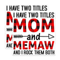 (2 Pack) Mom and Memaw Stickers - Funny Mom Stickers - Plaid Mom Stickers - 5" On Longest Side - Sticks to Smooth Flat Surfaces - Made in USA - BMCS5752