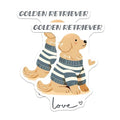 (2 Pack) Golden Retriever Magnets - Dog Lover Decor - Cute Pet Fridge Accessories - 5" On Longest Side - for Cars, Fridges, Toolboxes - Made in USA - MAG7303
