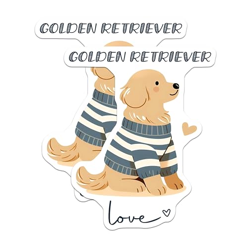 (2 Pack) Golden Retriever Magnets - Dog Lover Decor - Cute Pet Fridge Accessories - 5" On Longest Side - for Cars, Fridges, Toolboxes - Made in USA - MAG7303