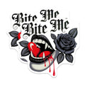 (2 Pack) Bite Me Vampire Magnets - Goth Lips Black Rose Decor - Alt Emo Refrigerator Set for Her - Edgy Kitchen Idea - 5 Inches On Longest Side - Thick Durable Magnet - Made in USA - MAG36818