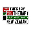(2 Pack) New Zealand Travel Magnets - Therapy New Zealand Quote - Refrigerator Decor Accessory - 5 Inches On Longest Side - Thick Durable Magnet - Made in USA - MAG39884