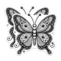 (2 Pack) Butterfly Magnets - Intricate Nature Art - Boho Decorative Magnet - Aesthetic Fridge Home Office Decor - 5 Inches On Longest Side - Thick Durable Magnet - Made in USA - MAG37979
