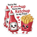 (2 Pack) Ketchup Fries Love Magnets - Funny Food Pun - Romantic Couple Fridge Accent - Best Friend Appreciation Item - 5 Inches On Longest Side - Thick Durable Magnet - Made in USA - MAG38405