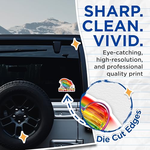 (2 Pack) Inclusive Future Stickers - 5" On Longest Side - Sticks to Smooth Flat Surfaces - Made in USA - BMCS9182 - BMCS9182