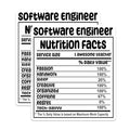 (2 Pack) Software Engineer Stickers - Nutrition Facts Stickers - Funny Tech Stickers - 5" On Longest Side - Sticks to Smooth Flat Surfaces - Made in USA - BMCS5047