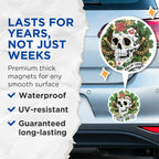 (2 Pack) Dead But Feelin Lucky Magnets - Skull ation - St Patricks Day - 5" On Longest Side - for Cars, Fridges, Toolboxes - Made in USA - MAG4394