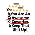 (2 Pack) Office Humor Magnet - Motivational Gift for Coworkers - 5" On Longest Side - Sticks to Smooth Flat Surfaces - Made in USA - MAG9345