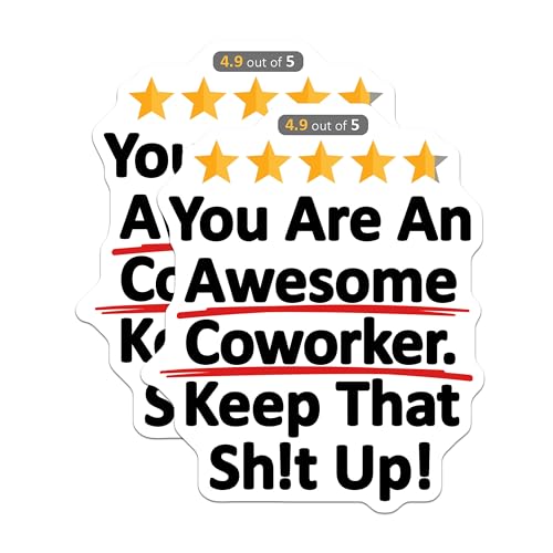 (2 Pack) Office Humor Magnet - Motivational Gift for Coworkers - 5" On Longest Side - Sticks to Smooth Flat Surfaces - Made in USA - MAG9345