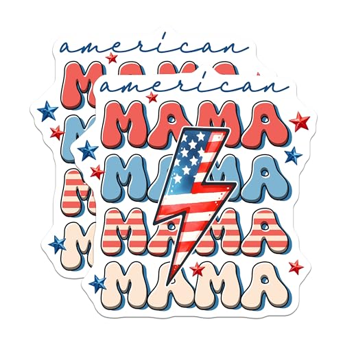 (2 Pack) American Mama Magnets - 5" On Longest Side - for Cars, Fridges, Toolboxes - Made in USA - M