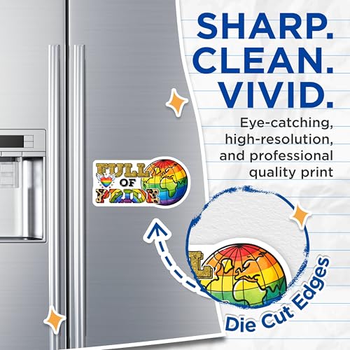 (2 Pack) Pride Magnets - 5" On Longest Side - for Cars, Fridges, Toolboxes - Made in USA - MAG8256