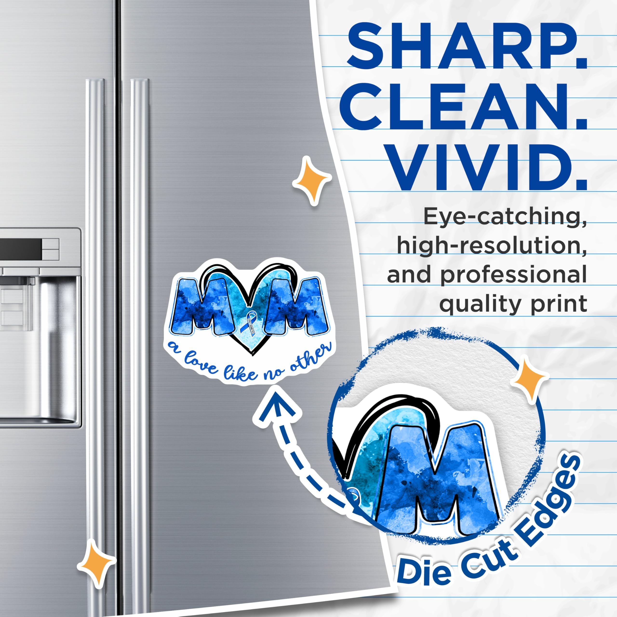 (2 Pack) Mom Type 1 Diabetes Magnets - Diabetes Awareness - A Love Like No Other - 5" On Longest Side - Premium Magnet - for Cars, Refrigerators, Toolboxes, Lockers - Made in USA - MAG16884