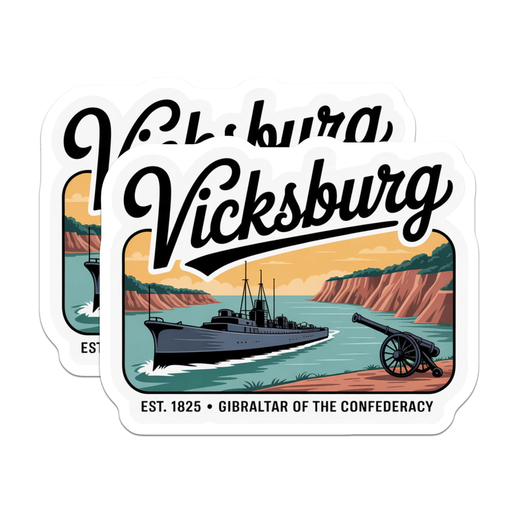 (2 Pack) Vicksburg Magnets - Civil War - Mississippi River Travel Magnets - 5" On Longest Side - Premium Magnet - for Cars, Refrigerators, Toolboxes, Lockers - Made in USA - MAG18224