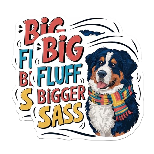 (2 Pack) Big Fluff Bigger Sass Magnets Magnets - 5" On Longest Side - Made in USA - Sticks to Refrigerators & Metal Surfaces - MAG8517