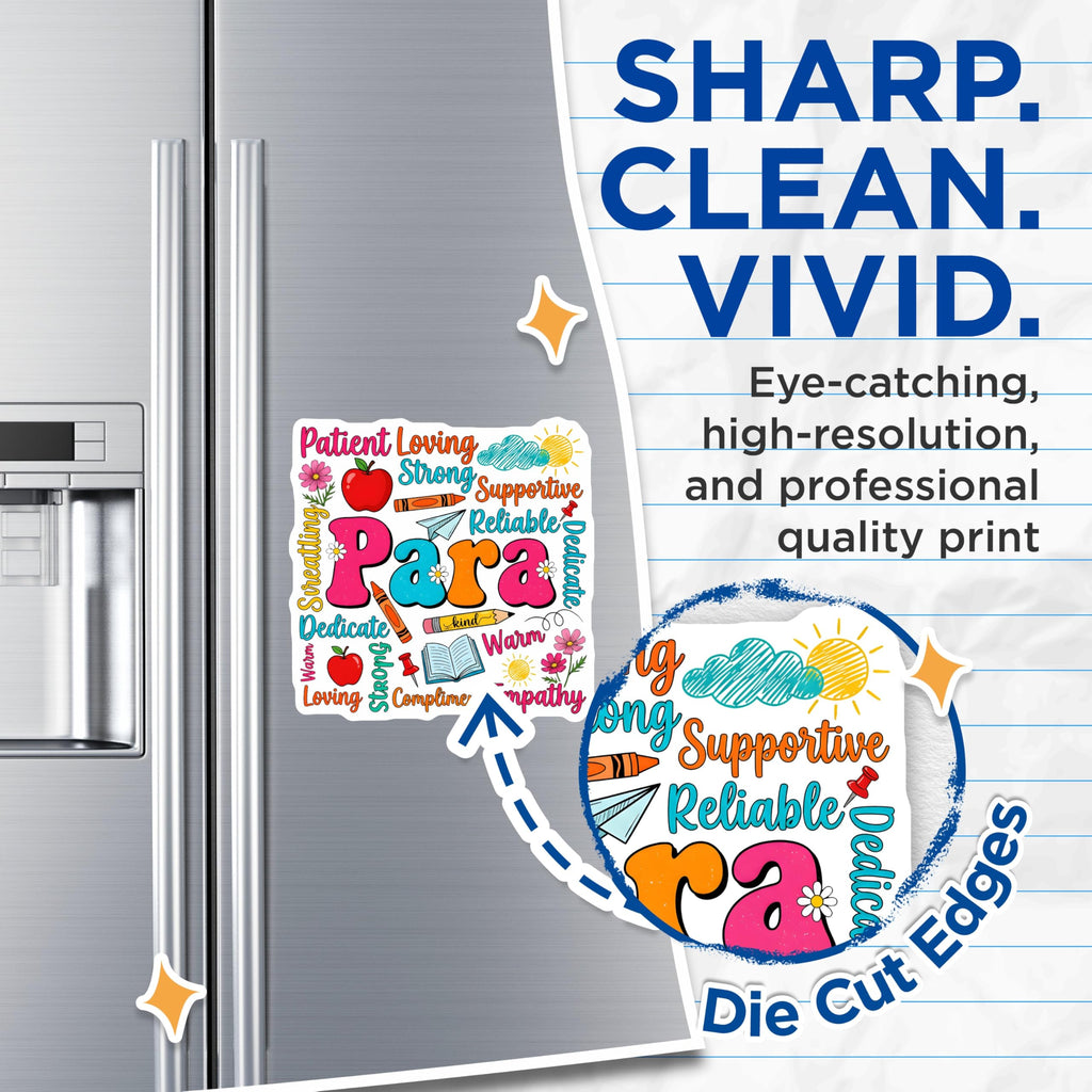 (2 Pack) para Professional Magnets - Patient Loving Educator - School Staff Appreciation Decor - 5 Inches On Longest Side - Thick Durable Magnet - Made in USA - MAG23951