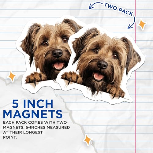 (2 Pack) 5" On Longest Side Magnet - Sticks to Smooth Flat Surfaces - Made in USA - MAG9888