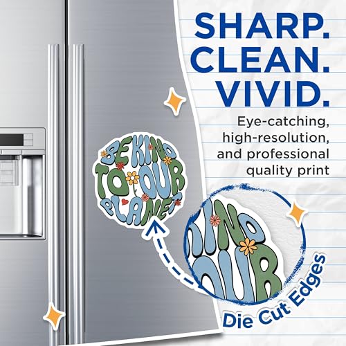 (2 Pack) Be Kind to Our Planet Magnets Magnets - Inspirational Quote - Eco-Friendly Decor - 5" On Longest Side - Made in USA - Sticks to Refrigerators & Metal Surfaces - MAG9052