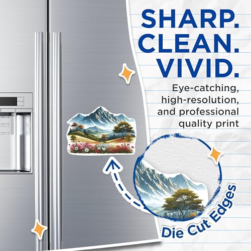 (2 Packs) Mountain Beautiful Scenery Magnets - Nature Outdoorsman Hiking Magnets - 5 Inches On Longest Side - Premium Magnet - for Fridges, Toolboxes, Cars - Made in USA - MAG2288