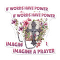 (2 Pack) Prayer Power Magnets - Christian Faith Decor - Inspirational Scripture Art - 5 Inches On Longest Side - Thick Durable Magnet - Made in USA - MAG27593