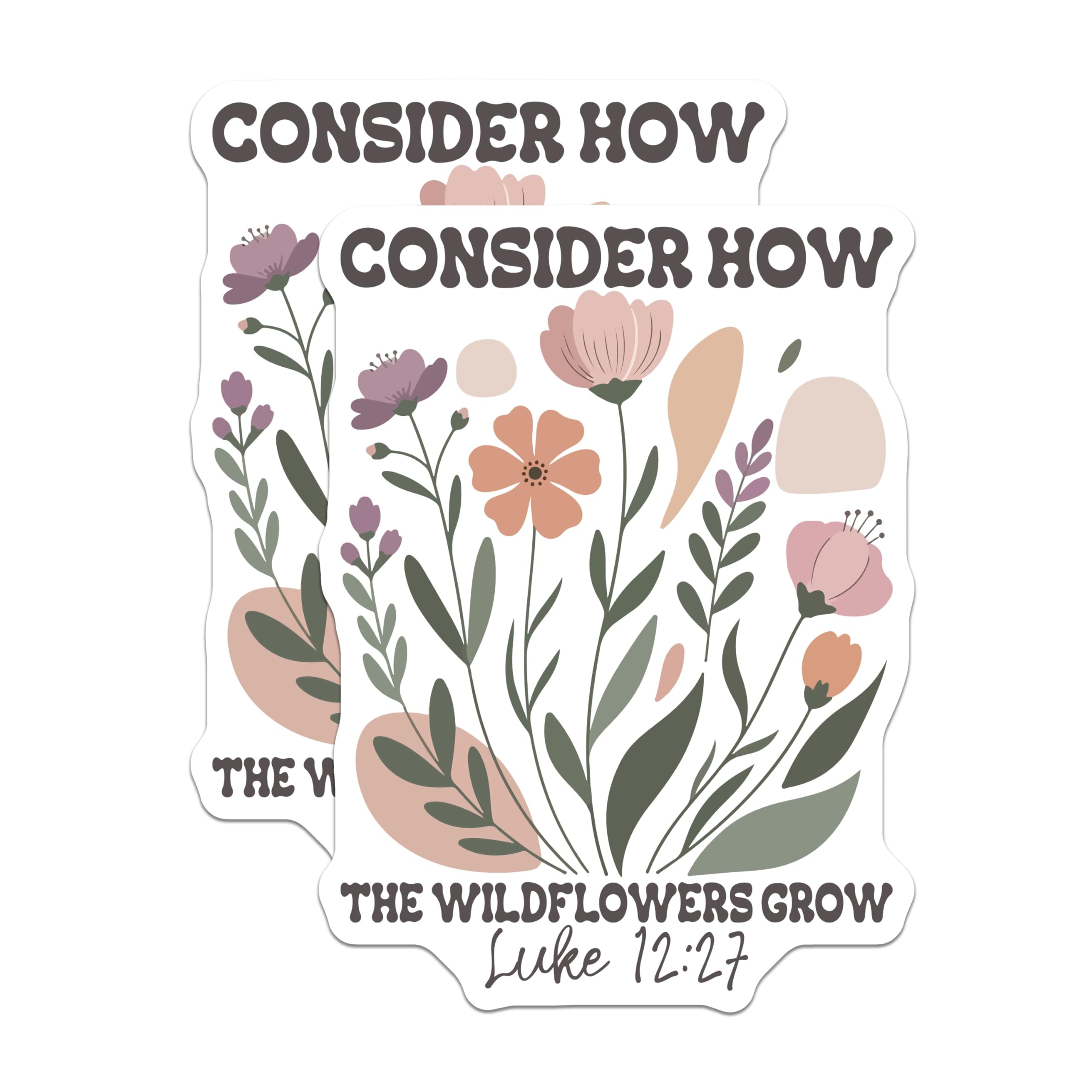 (2 Pack) Wildflower Magnets - Floral Fridge Magnets - Inspirational Quote Decor - 5" On Longest Side - Premium Magnet - for Cars, Refrigerators, Toolboxes, Lockers - Made in USA - MAG16950