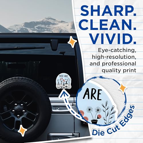 (2 Pack) Amazing Special Kind Stickers - Important Kind - You are Precious - Inspirational Stickers - 5" On Longest Side - Sticks to Smooth Flat Surfaces - Made in USA - BMCS6564