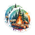 (2 Pack) Camp Life Magnets - Camping Adventure - Outdoors Lover - Nature Enthusiast - Hiking Memories - 5" On Longest Side - for Cars, Fridges, Toolboxes - Made in USA - MAG7178