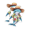 (2 Pack) Dolphin Stickers - Hawaiian Shirt Decal - Cute Animal Sticker - 5" On Longest Side - Sticks to Smooth Flat Surfaces - Made in USA - BMCS9522