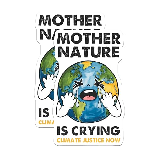 (2 Pack) Mother Nature is Crying Magnets - 5" On Longest Side - for Cars, Fridges, Toolboxes - Made in USA - MAG7700