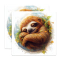 (2 Pack) Cute Sloth Magnets - Sleeping Animal Refrigerator Decor - Aesthetic Sloth Lover Presents - 5 Inches On Longest Side - Thick Durable Magnet - Made in USA - MAG26696