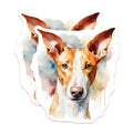 (2 Pack) Watercolor Dog Magnets - Sighthound Art - Pet Lover Decor - 5 Inches On Longest Side - Thick Durable Magnet - Made in USA - MAG28008