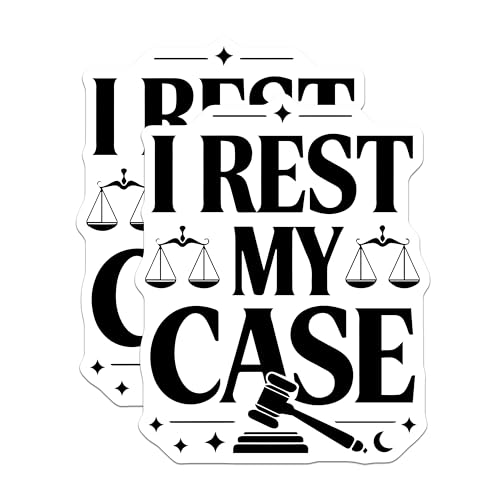 (2 Pack) I Rest My Case Magnets - Lawyer Decor - Legal Humor - Attorney Office Magnets - 5" On Longest Side - for Cars, Fridges, Toolboxes - Made in USA - MAG5633