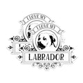 (2 Pack) I Love My Labrador Magnets - Dog Lover Magnets - Labrador Retriever Fridge Magnets- 5" On Longest Side - for Fridges, Toolboxes, Cars - Made in USA - MAG2972