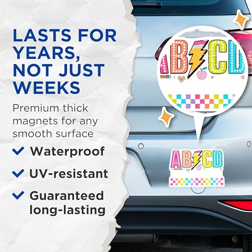(2 Pack) ABCD Magnets Magnets - Alphabet Classroom Decor - Teacher Supplies - 5" On Longest Side - Made in USA - Sticks to Refrigerators & Metal Surfaces - MAG9121