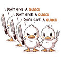 (3 Pack) Funny Duck Decals - I Dont Give A Quack Sticker - Laptop Decals - 3 Inches On Longest Side - Easy Peel & Apply - Made in USA - 3MCS0231